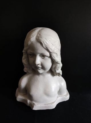buste jeune fille en plâtre