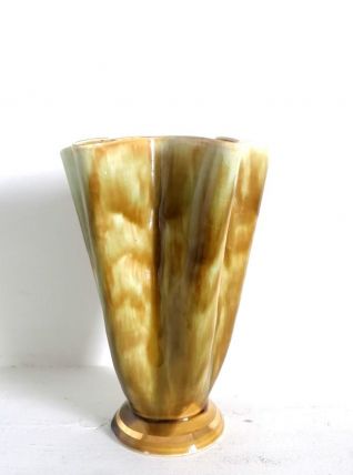 Vase mouchoir moutarde vintage 