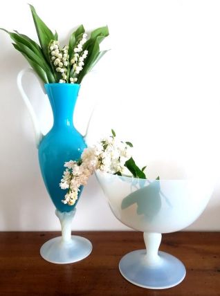 Vase médicis en opaline 