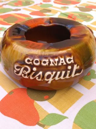 Cendrier publicitaire en céramique cognac Bisquit