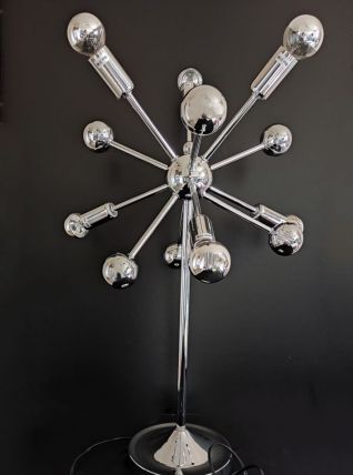 lampe spoutnik chromée vintage