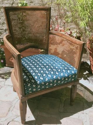 Vends très beau fauteuil années 30 en cannage