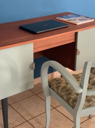 Bureau style scandinave et son fauteuil bridge