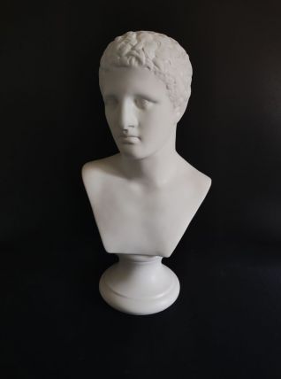buste de Hermès en plâtre blanc