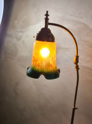 lampe  style art deco  avec miroir vide poche   1970 chrome 