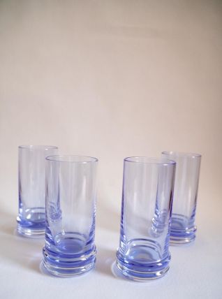 Arnolfo di Cambio, 4x verres vintages en cristal violet