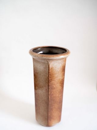 Vase West Germany, Scheurich, en céramique beige, années 50