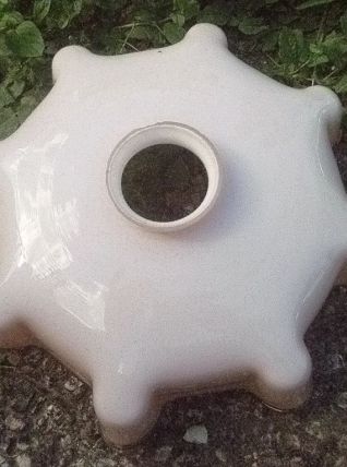 Suspension Opaline Rose , vintage