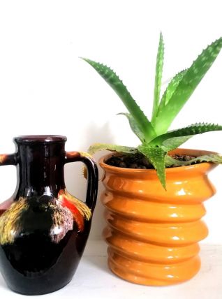 Vase en céramique Vallauris à double anses, vers 1960 