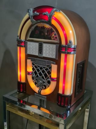 jukebox wurlitzer 38x27x25  cassette  1975  tres deco non te