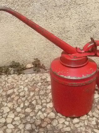 Burette à huile Wesco rouge , vintage