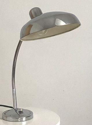 Grande Lampe de bureau chromée vintage 50's
