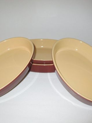 PLAT OVALE MARRON CARAMEL- CASSEROLE EMILE HENRY - 21,5 x 15