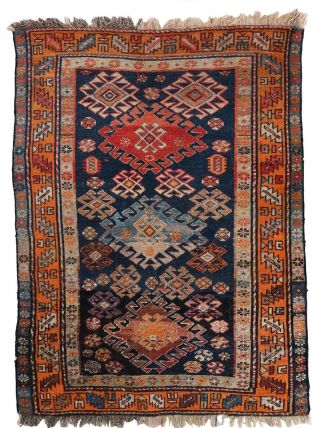 Tapis ancien Caucasien Shirvan fait main, 1C849