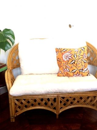  Canapé en rotin vers 1960 