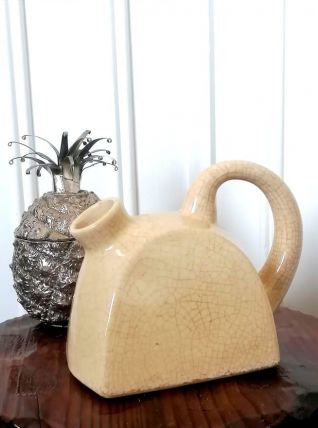 Carafe en faïence craquelée Maison Cazenove art déco 
