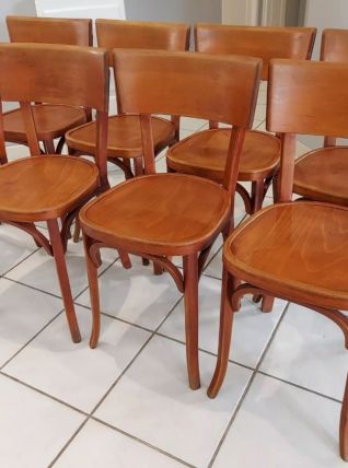 Série de 8 chaises Baumann vintage