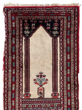 Tapis vintage Pakistanais Lahore fait main, 1C867