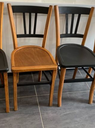 Série de 4 chaises bistrot "luterma" vintage
