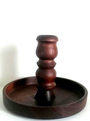 Bougeoir en bois vintage 