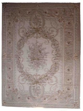 Tapis vintage Français Aubusson fait main, 1C884