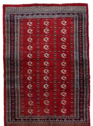 Tapis vintage Ouzbek Bukhara fait main, 1C889