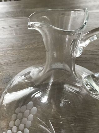 carafe à décanter taillée en cristal 