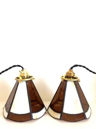 Paire de baladeuses style Tiffany, art déco 