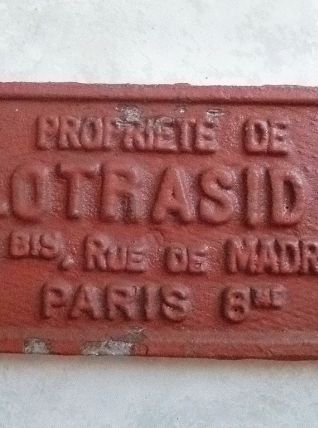 plaque de Wagon ancienne LOTRACID, vintage