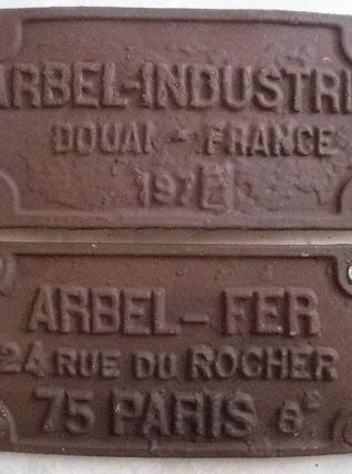 plaques  de Wagon ARBEL anciennes , vintage