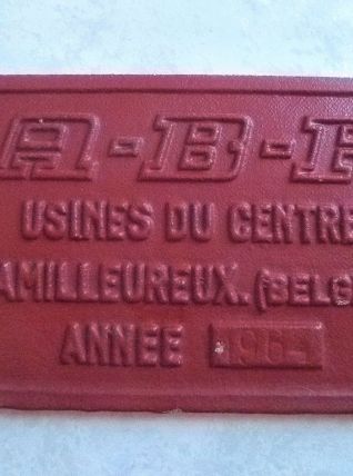plaque  de  wagon ABR ancienne , vintage