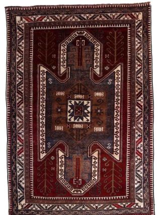 Tapis vintage Caucasien Kazak fait main, 1C921