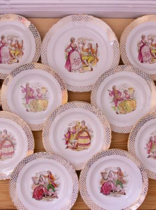 19Assiettes en porcelaine  - moulin des loups Orchies