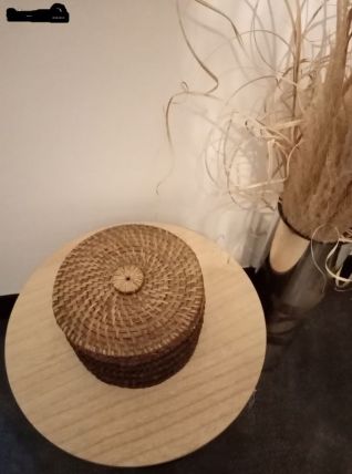 boite ronde en fibre végétale 