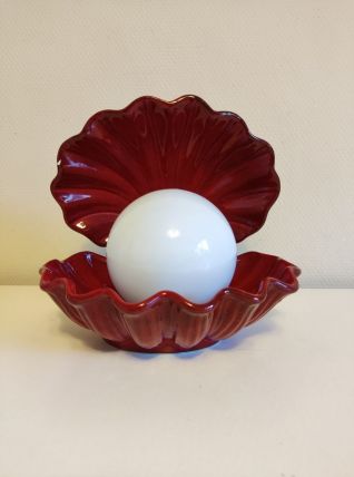 lampe coquillage bordeaux