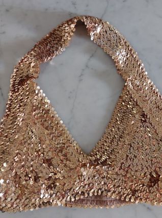 Top de soirée à paillettes - années 80