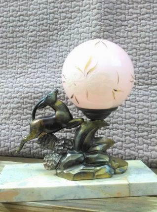 Lampe de chevet/veilleuse  signé Limousin - Art déco 