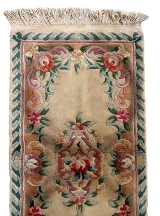 Tapis vintage Chinois Art Deco fait main, 1C931