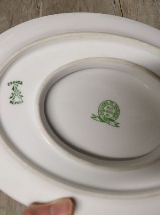 Saucière Aux Lions de Faïence Porcelaine France