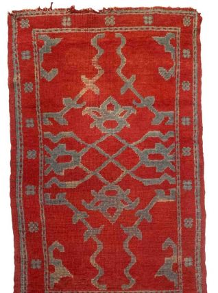 Tapis ancien Turc Oushak fait main, 1B945