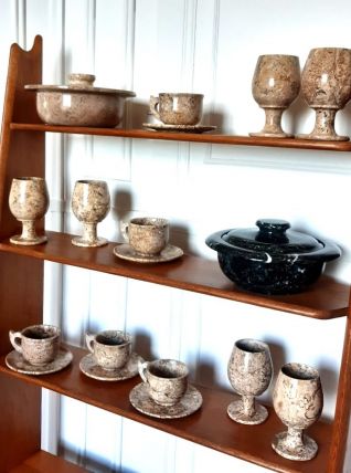 Service 13 pièces en marbre 