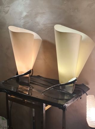 paires de lampes  deluxe  model italien  fin 70 a 90       ;