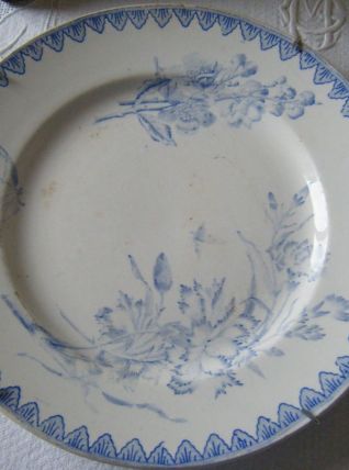 Assiette ancienne Creil et Montereau Terre de fer