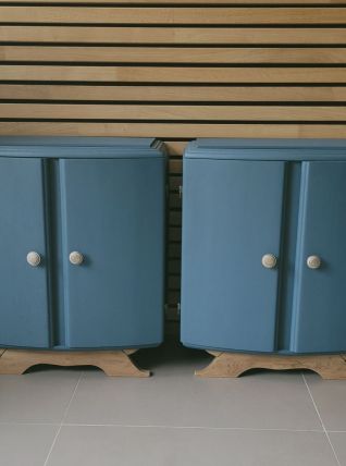 Paire de chevets art déco pieds moustache