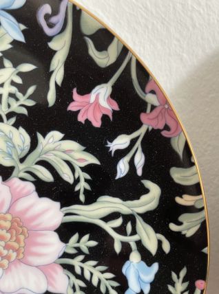 6 assiettes porcelaine fleurs , August Warnecke