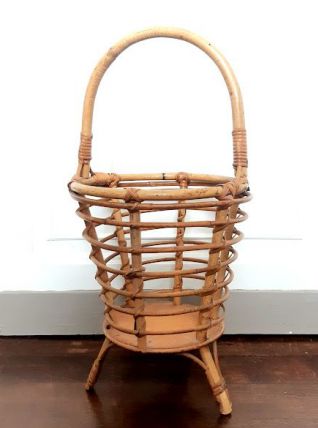 Travailleuse bambou et rotin vintage 