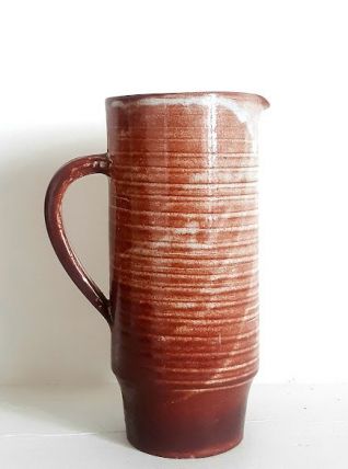 Pichet cylindrique en céramique vintage 