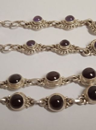 BRACELETS ARGENT ET ONYX / SILVER AND ONYX BRACELETS