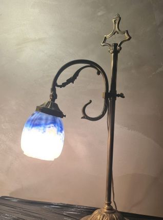 lampe laiton et bronze  1900 a 1930,  pas une copie belle tu
