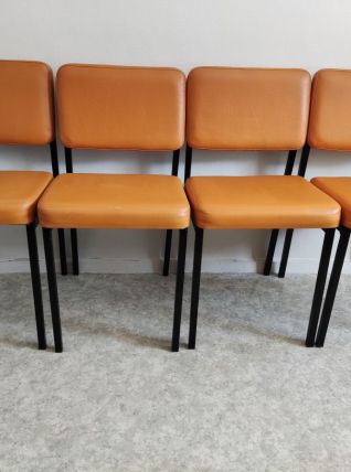 chaises vintage orange